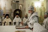 В праздник Вознесения литургию в Знаменском кафедральном соборе совершили три архипастыря