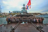 Представитель Издательского совета принял участие в торжествах, посвященных 35-летию поднятия флага на ракетном крейсере «Москва»